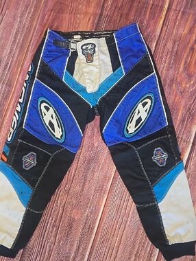 Edge Slim Motocross Pants Youth in Blue and Black